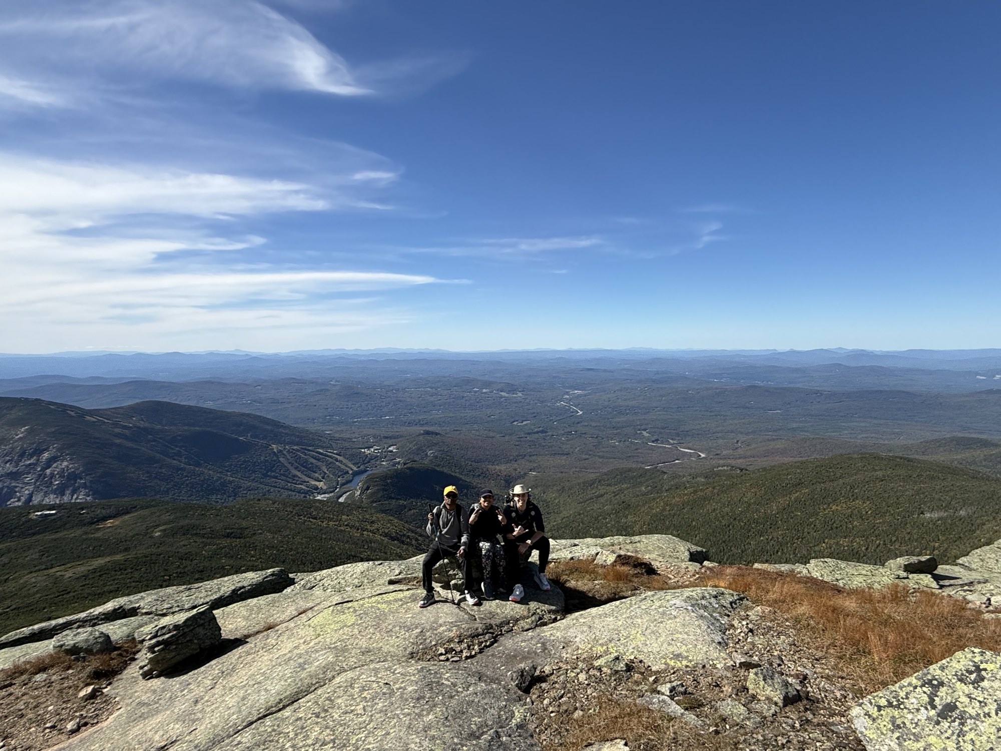 Good company and an open mountain view.